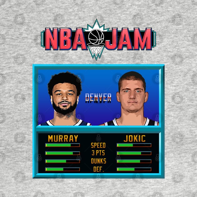 NBA JAM - Denver Basketball by Buff Geeks Art